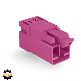 WAGO | 890-892/011-000 | PLUG FOR PCBS ANGLED 2-POLE, PINK