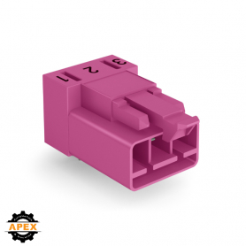 WAGO | 890-893/011-000 | PLUG FOR PCBS ANGLED 3-POLE, PINK