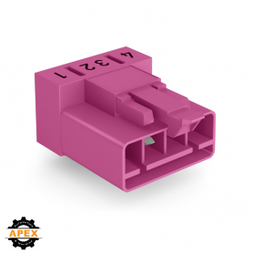 WAGO | 890-894/011-000 | PLUG FOR PCBS ANGLED 4-POLE, PINK