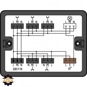 DISTRIBUTION BOX SINGLE-POLE SWITCH CIRCUIT, BLACK