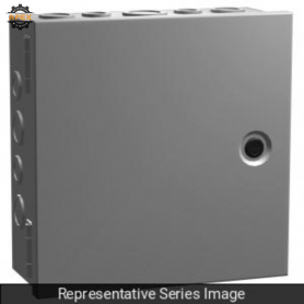 N1 HINGE COVER W/KO'S - 10 X 10 X 4 - STEEL/GRAY