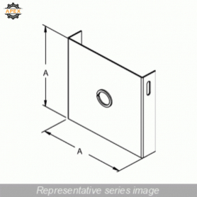 HAMMOND | CWCP2 | CLOSURE PLATE WITH KO - 2.5 X 2.5 - STEEL/