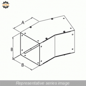 HAMMOND | CWEL622 | ELBOW 22.5 DEG - 6 X 6 - STEEL/GRAY