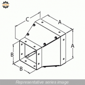 HAMMOND | CWRD108 | REDUCER - 10 X 10 TO 8 X 8 - STEEL/GRAY