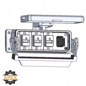 MENCOM | D-3USB-AFAF-RJ45-24 | PANEL INTERFACE CONNECTOR