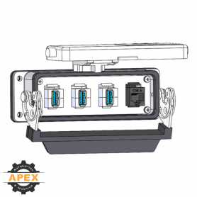 MENCOM | D-3USB-AFBF-RJ45-24 | PANEL INTERFACE CONNECTOR