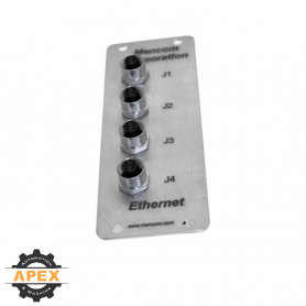 MENCOM | D24-4MDE45-4FR-RJ45 | M12 D-CODED ETHERNET PLATE