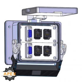 MENCOM | DB09-2-4RJ45-32LS | PANEL INTERFACE CONNECTOR