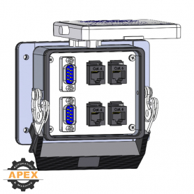 MENCOM | DB09M-2-4RJ45-32LS | Panel Interface Connector