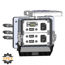 MENCOM | DBM09-2RJ45-3USB-10-32 | PANEL INTERFACE CONNECTOR