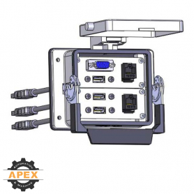 MENCOM | DDB15-2RJ45-3USB-03-32 | PANEL INTERFACE CONNECTOR