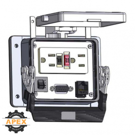 MENCOM | DHGF-DB9-RJ45-R-32 | PANEL INTERFACE CONNECTOR
