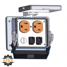 MENCOM | DP-2RJ45-32 | PANEL INTERFACE CONNECTOR