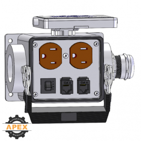 MENCOM | DP-2RJ45-5R-P32 | PANEL INTERFACE CONNECTOR