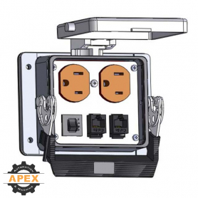 MENCOM | DP-2RJ45-R-32 | PANEL INTERFACE CONNECTOR