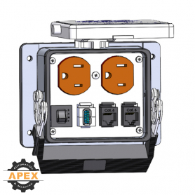 MENCOM | DP-2RJ45-USB-AFAF-R-32 | PANEL INTERFACE CONNECTOR
