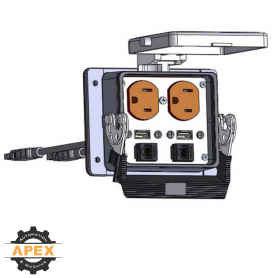 MENCOM | DP-2USB-06-2RJ45-32 | PANEL INTERFACE CONNECTOR