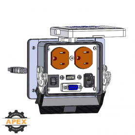 MENCOM | DP-DB9-RJ45-USB-03-R-32 | PANEL INTERFACE CONNECTOR