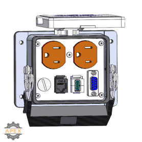 MENCOM | DP-DB9-RJ45-USB-BFAF-32 | PANEL INTERFACE CONNECTOR