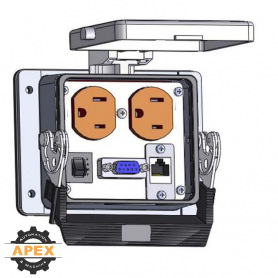 MENCOM | DP-DB9F-RJ45S-R-32 | PANEL INTERFACE CONNECTOR
