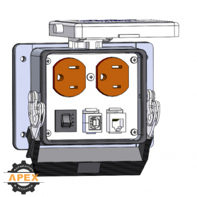 MENCOM | DP-RJ11-USB-BFAF-R-32 | PANEL INTERFACE CONNECTOR