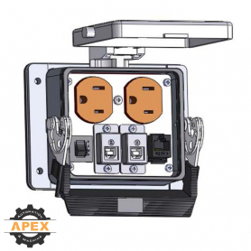 MENCOM | DP-RJ45-2USB-BFAF-R-32 | PANEL INTERFACE CONNECTOR