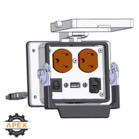 MENCOM | DP-RJ45-USB-10-R-32 | PANEL INTERFACE CONNECTOR