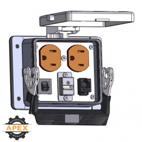 MENCOM | DP-RJ45-USB-AFAF-R-32 | PANEL INTERFACE CONNECTOR