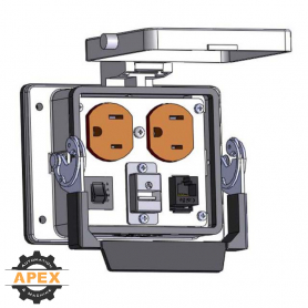 MENCOM | DP-RJ45-USB-AFBF-R-32 | PANEL INTERFACE CONNECTOR