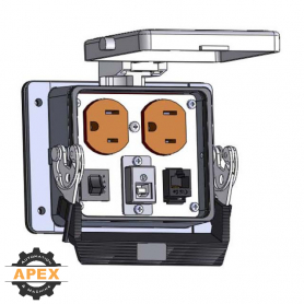 MENCOM | DP-RJ45-USB-BFAF-R-32 | PANEL INTERFACE CONNECTOR