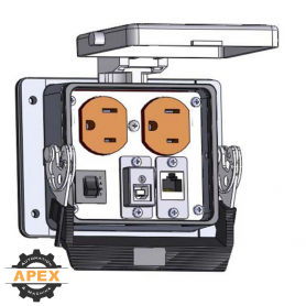 MENCOM | DP-RJ45S-USB-BFAF-R-32 | PANEL INTERFACE CONNECTOR