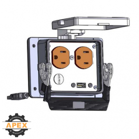 MENCOM | DP-USB-10-NR-32 | PANEL INTERFACE CONNECTOR