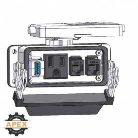 MENCOM | DP1-2RJ45-USB-AFAF-16 | PANEL INTERFACE CONNECTOR