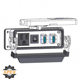 MENCOM | DP1-2USB-AFAF-R-24 | PANEL INTERFACE CONNECTOR