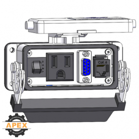 MENCOM | DP1-DB9-RJ45-R-16 | Panel Interface Connector