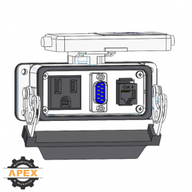 MENCOM | DP1-DB9M-RJ45-16LS | PANEL INTERFACE CONNECTOR