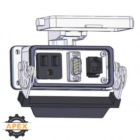MENCOM | DP1-MDB9-RJ45-16LS | PANEL INTERFACE CONNECTOR