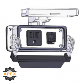MENCOM | DP1-RJ45-16LS | PANEL INTERFACE CONNECTOR
