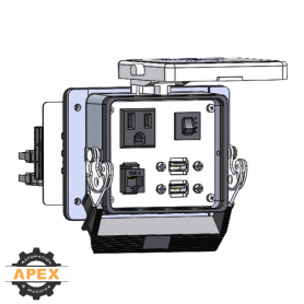 MENCOM | DP1-RJ45-2USB-10-5R-32 | PANEL INTERFACE CONNECTOR