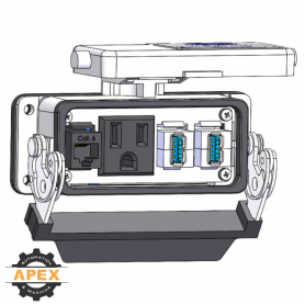 MENCOM | DP1-RJ45-2USB-AFAF-16 | PANEL INTERFACE CONNECTOR