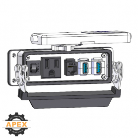 MENCOM | DP1-RJ45-2USB-AFAF-R-24 | PANEL INTERFACE CONNECTOR