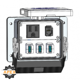 MENCOM | DP1-RJ45-3USB-AFAF-32 | PANEL INTERFACE CONNECTOR