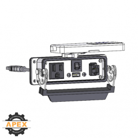 MENCOM | DP1-RJ45-USB-06-R-24LS | PANEL INTERFACE CONNECTOR