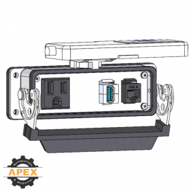 MENCOM | DP1-RJ45-USB-AFAF-24 | PANEL INTERFACE CONNECTOR