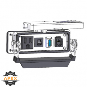 MENCOM | DP1-RJ45-USB-AFAF-R-24 | PANEL INTERFACE CONNECTOR