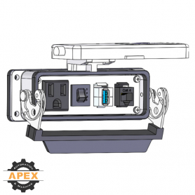 MENCOM | DP1-RJ45-USB-AFBF-R-24 | PANEL INTERFACE CONNECTOR