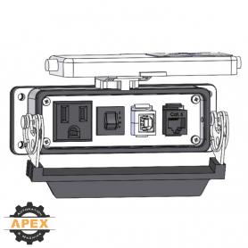 MENCOM | DP1-RJ45-USB-BFAF-R-24 | PANEL INTERFACE CONNECTOR