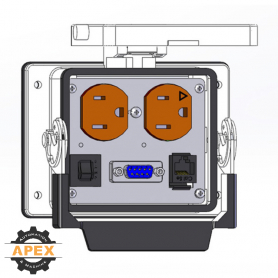 MENCOM | DPIG-DB9-RJ45-R-32 | PANEL INTERFACE CONNECTOR