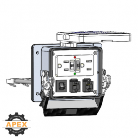 MENCOM | GF-2RJ45-10-5R-32 | PANEL INTERFACE CONNECTOR