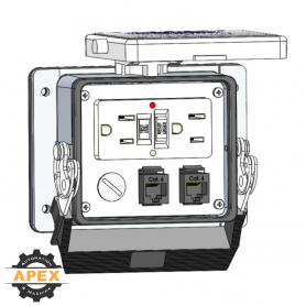 MENCOM | GF-2RJ45-NR-32 | PANEL INTERFACE CONNECTOR